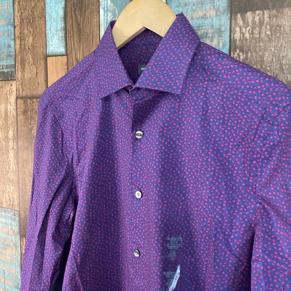 Van Heusen blue Hawaii slim stretch button down top - Picture 10 of 16